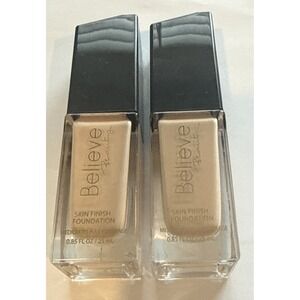 2 Believe Beauty Skin Finish Foundation SHELL Liquid Makeup Discontinued